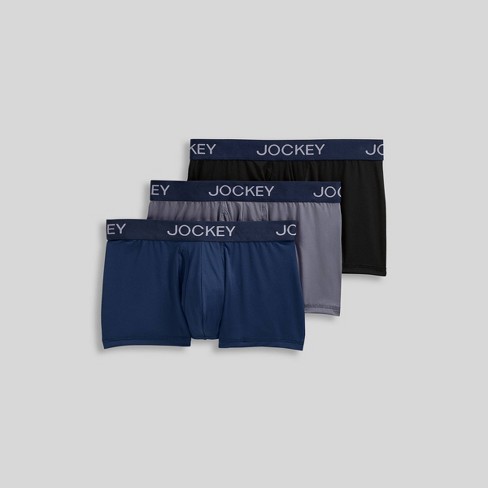 Jockey Generation™ Men's Microfiber Boxers 3pk - Gray/Navy Blue/Red S