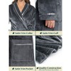 PAVILIA Fleece Robe For Women, Plush Warm Bathrobe, Fluffy Soft Spa Long Lightweight Fuzzy Cozy, Satin Trim - 3 of 4