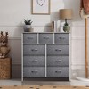 Sorbus Dresser with 9 Drawers - Furniture Storage Chest Tower Unit for Bedroom, Closet, etc - Steel Frame, Wood Top, Fabric Bins - 3 of 4