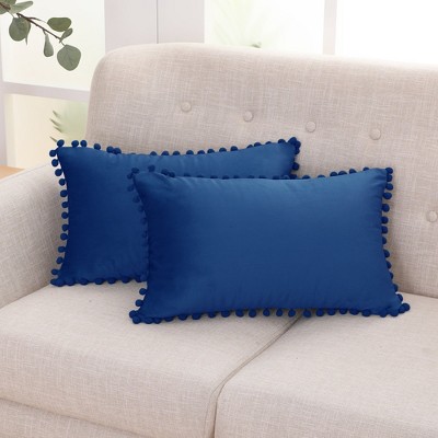 Deconovo Velvet Pom-Pom Pillow Covers 2-Pack – Multiple Sizes (Cover Only)