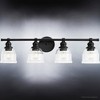 Urban Ambiance Luxury Vintage Bath Light 7.875''H x 29''W,  Midnight Black Finish,  Phoenix Collection, UHP4307 - 4 of 4