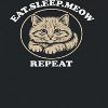 Rerun Island Men's Eat Sleep Meow Short Sleeve Graphic Cotton T-Shirt - Black M - 2 of 4
