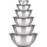 Mixing Bowls Set of 6 Stainless Steel Mirror Polished Bowls for Serving and Cooking - HomeItUsa