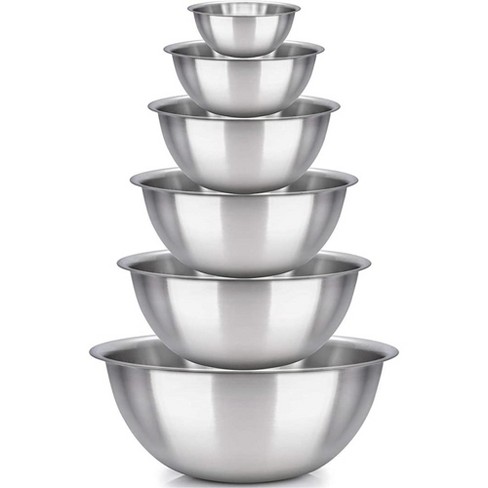 Homeitusa Stainless Steel Mixing Bowls Set Of 6 Mirror Polished Bowls For  Serving And Cooking : Target