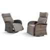 Belord Outdoor Swivel Recliner Chairs Set of 2, Brown Wicker Recliner Patio Swivel Chair with Adjustable Reclining Back and Lifting Footrest - 4 of 4