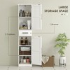 Resenkos Bathroom Cabinet, Narrow Storage Unit, Floor Cabinet for Bathroom, Living Room, Kitchen, White - 2 of 4