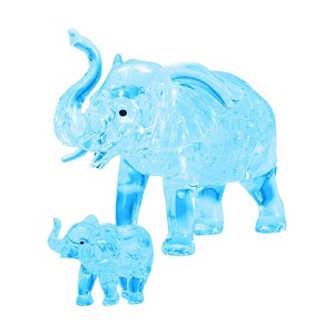Bepuzzled Elephant and Baby 3D Crystal Puzzle - 46pc - 1 of 4