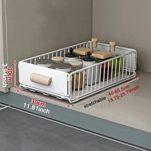 Racxily Drawer shelves, multi-functional pull-out storage rack, storage cabinet slide drawer basket for easy access - 1 of 4