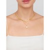 Adornia 14k Gold Plated Flower Mother of Pearl Necklace - 2 of 4