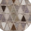 Brown Beige And Khaki Geometric Washable Indoor Outdoor Area Rug - 4 of 4