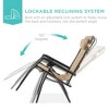 Best Choice Products Folding Zero Gravity Recliner Patio Lounge Chair w/ Canopy Shade, Headrest, Tray - 3 of 4