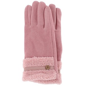 CTM Women's Teddy Synthetic Fleece Touchscreen Winter Gloves - 1 of 3