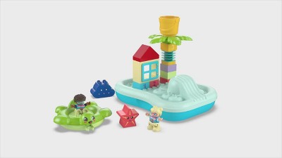 LEGO DUPLO Town Water Park 10989 Juego educativo de juguete de baño para  niños de 2 años en adelante, cuenta con un anillo de tortuga flotante y un