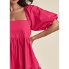 VENUS Womens Puff Sleeve Mini Dress - 4 of 4