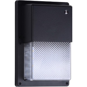 Simply Conserve 100-Watt Equivalenttegrated LED Black Mini Wall Pack Light, 4000K - 1 of 4