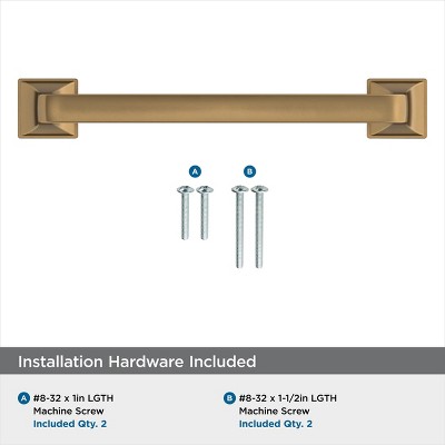 Champagne Bronze Traditional Cabinet Drawer Pull with Mounting Hardware
