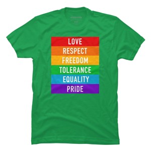 Adult Design By Humans Pride Rights Motto By PINHEAD66 T-Shirt - 1 of 2