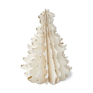 TAG Shimmer Paper White Tree Christmas Decoration Small, 3.0 x 3.0 x 9.0 inches - 1 of 3