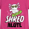 Girls' - Instant Message - Shred Alotl Fitted Short Sleeve Graphic T-Shirt - 2 of 4