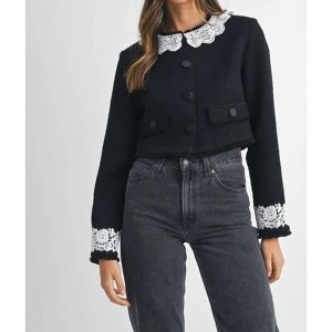 Women's Paris Tweed Long Sleeve Jacket - MABLE - 1 of 4