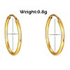 Gold 925 Silver Ear Hoops, with a Touch of Luxury and Simple Style - 2 of 4
