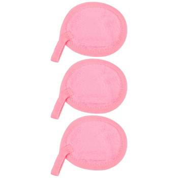 Unique Bargains Soft Flannel Pads Reusable Makeup Remover Eco Pads Facial Make Up Cleansing Removal for Most Skin Types 3 Pcs Peachy Pink
