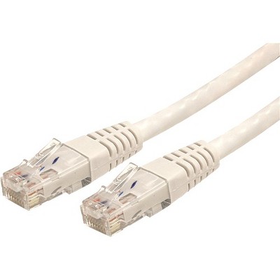 StarTech.com 6 ft White Molded Cat6 UTP Patch Cable - ETL Verified - Category 6 - 6 ft - 1 x RJ-45 Male Network - 1 x RJ-45 Male Network - White
