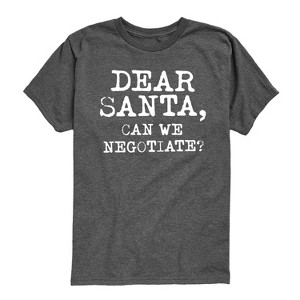 Boys' - Instant Message - Dear Santa Can We Negotiate Short Sleeve Graphic T-Shirt - 1 of 4