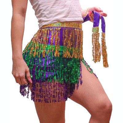 thumbnail image 2 of Mardi Gras Costumes For Women Boho Fringe Skirt Sequin Tassel Belly Dance Hip Scarf Rave Party Skirts Belts For Women And Girls Sheer Toddler Ballet Tulle Plus Size Faux Leather 27ed056a 1d6f 2 of 12