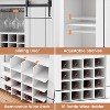 Garvee Elegant Farmhouse Wine Bar Cabinet with Sliding Barn Door – 47" Kitchen Coffee Bar with 16 Wine & Glass Racks - 2 of 4