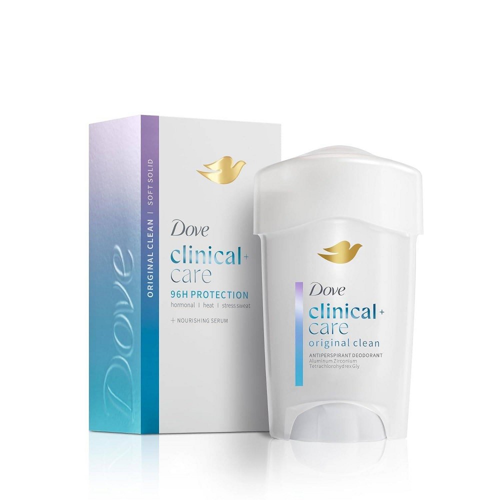 Dove Beauty Clinical Protection Original Clean Women's Soft Solid Antiperspirant & Deodorant Stick - 1.7oz: Paraben-Free, Normal Skin