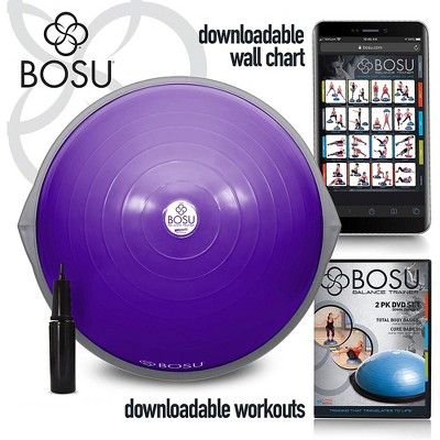 Bosu 72-10850 Home Gym Equipment The Original Balance Trainer 65 cm Diameter, Purple and Gray