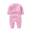 MyKids-USA Baby Solid Color Single Breasted Design Long Sleeve Spring Rompers - 2 of 4