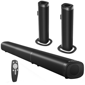 Itopfox 100W Sound Bar for Smart TV with Bluetooth 5.3, 2-in-1 Detachable Home Speaker, Surround Sound, ARC/Optical/AUX/USB Connections, for TV/PC - 1 of 4