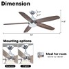 Parrot Uncle 52" Modern Chrome Indoor Standard 3000K Integrated LED Ceiling Fan - 4 of 4