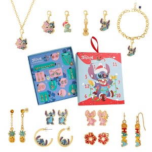 Disney Lilo & Stitch Charm Jewelry Set with Earrings and Chain Advent Set - 1 of 4