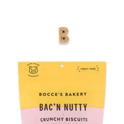 Bocce's Bakery Bac'n Nutty Peanut Butter and Bacon Biscuits Dog Treats - 5oz