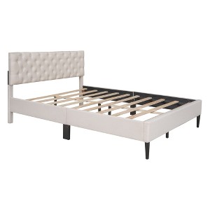NicBex Upholstered Platform Bed with Linen Headboard for Adults/Boys/Girls - 1 of 4