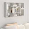 CLIHOME 8 Cubes Open-back Bookshelf Home Storage Display Shelf Wall Mounted Wooden Bookcase Organizer Rack - 3 of 4