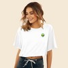 Dalix Alien Embroidered Cotton Relaxed Fit Flowy Short Sleeve Crewneck Tee Shirt Womens - 3 of 4