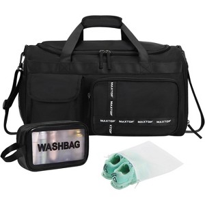 Gym Bag for Women Men Travel Duffle Bag Large Capacity Carry On Weekender Overnight Bag With Shoe Compartment - 1 of 4