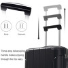 Syemin Bag and Luggage Sets 20-Inch Hardshell Carry-On Luggage, Lightweight Durable ABS Suitcase with Spinner Wheels, Black, 13.8"*21.5"*8.3" - 4 of 4