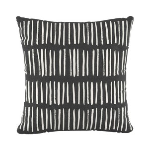 Dash Square Throw Pillow Navy - Cloth & Co., Black