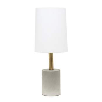 Concrete Table Lamp with Linen Shade - Lalia Home
