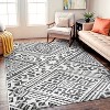World Rug Gallery Cream Black Geometric Pattern Indoor Area Rug - 2 of 4