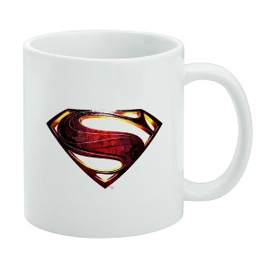 Justice League Movie Superman Logo Ceramic Coffee Mug  Novelty Gift Mugs for Coffee  Tea and Hot Drinks  11oz  White - 1 of 4