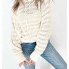 Women's Pointelle Knit Hoodied Sweater - Shop Lala Loo - 3 of 3