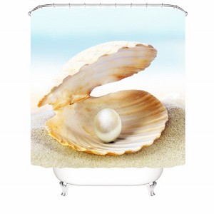 Shell Pearl Shower Curtains for Bathroom Waterproof Fabric Bath Curtain Durable Soft Stylish Bathroom Decor 72x72 Inch - 1 of 1