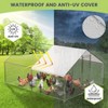 Large Metal Chicken Coop 9.8x13.1x6.6 FT, Chicken Coop Run with Waterproof & Anti-UV Cover, Walk-in Poultry Cage Hen House for Outdoor Backyard Farm - 2 of 4