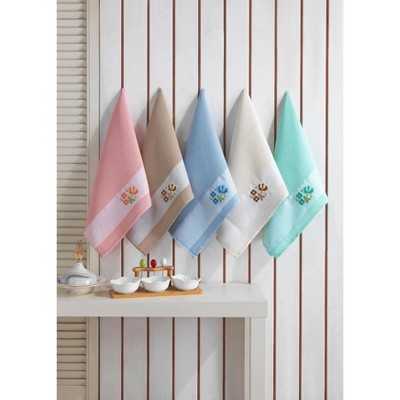 Thrive Multicolor Jacquard Cotton Kitchen Towel Set with Floral Design